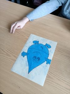 Symbol kropelki, jako jedno z zadań.