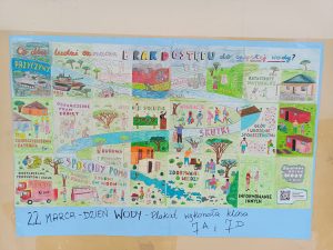 Wspólna kolorowanka wykonana przez uczniów 7A i 7D.