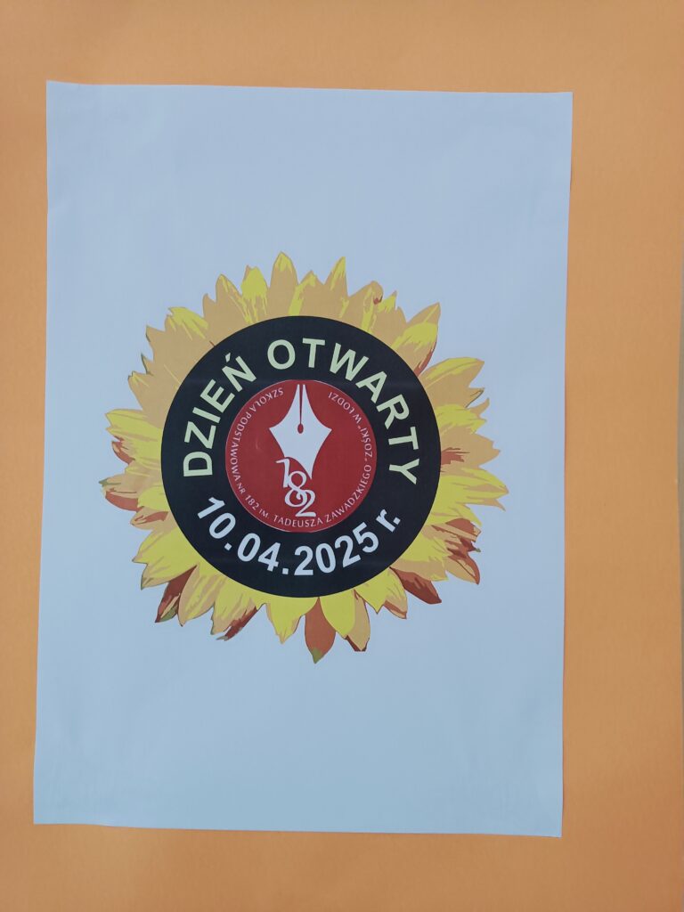 rysunek naklejki dzień otwarty 10.04.2025