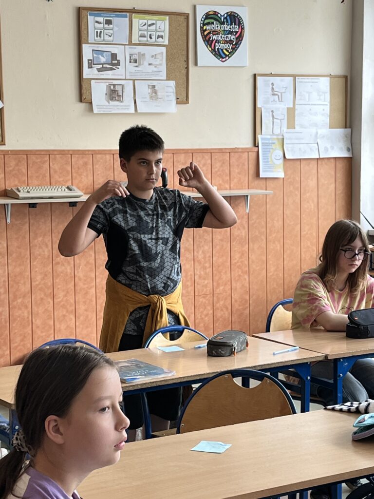 uczeń podczas odpowiedzi