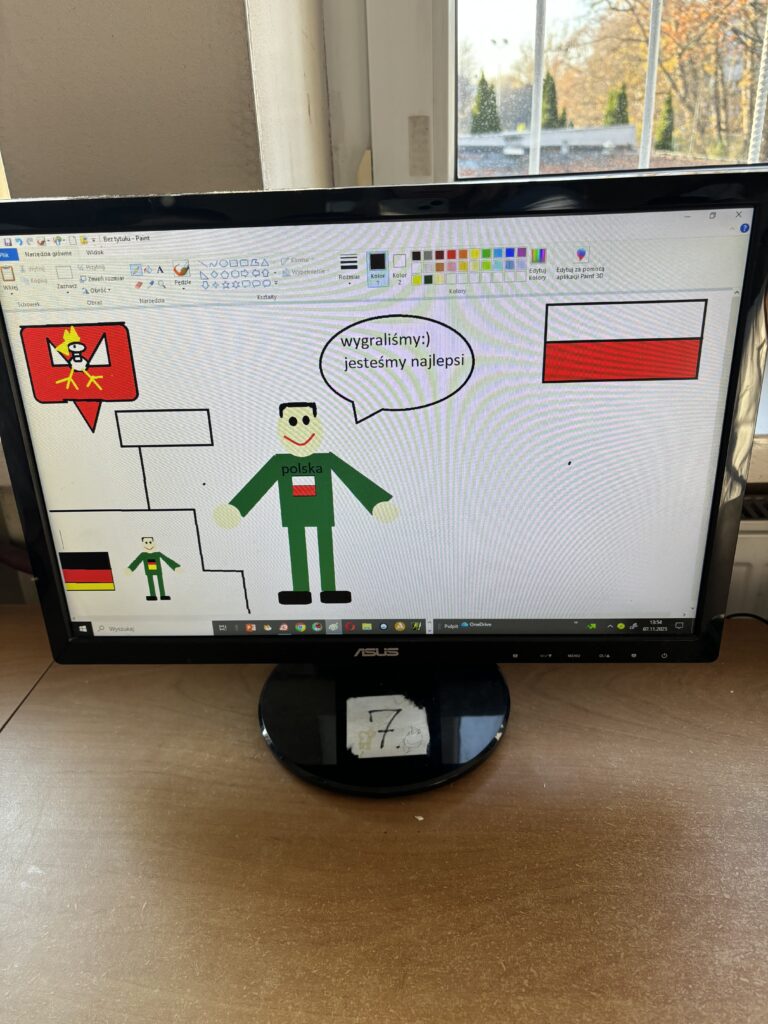 kolejna kolorowa patriotyczna praca plastyczna wykonana na komputerze przez ucznia 