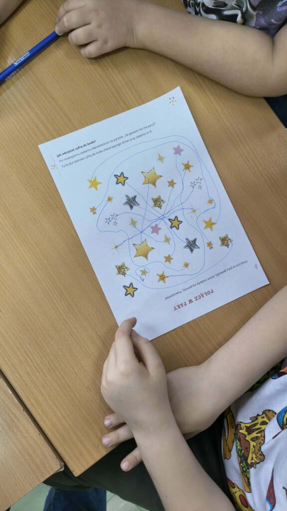 karta pracy z gwiazdkami 