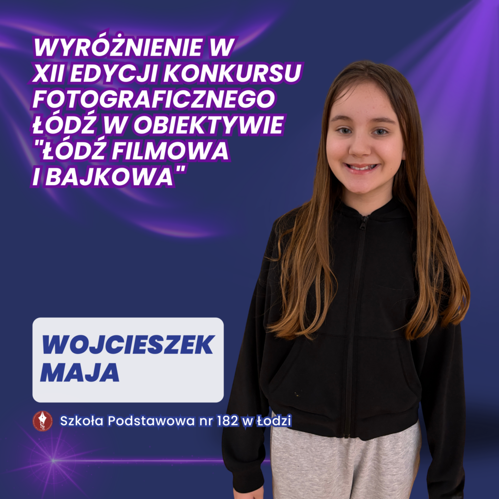 zdjęcie Mai i ogłoszenie że ma wyróżnienie