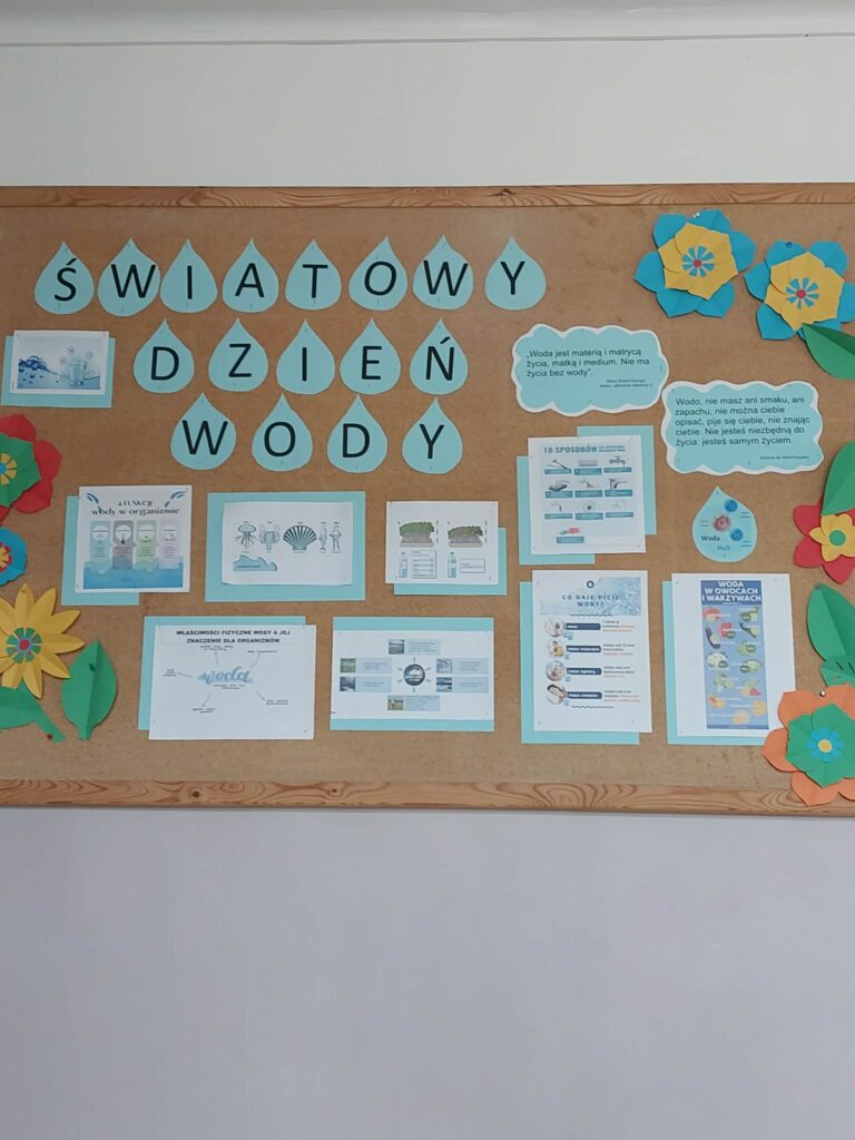 zdjęcie gazetki szkolnej o wodzie- budynek b
