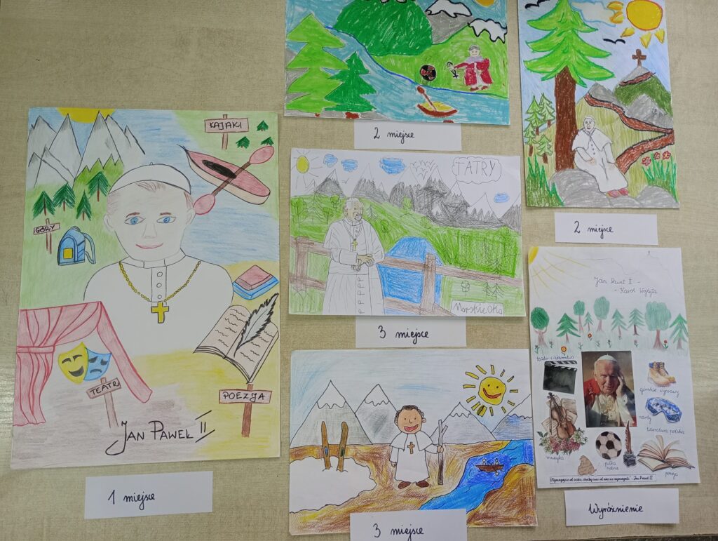 zdjęcie prac zrobionych przez dzieci