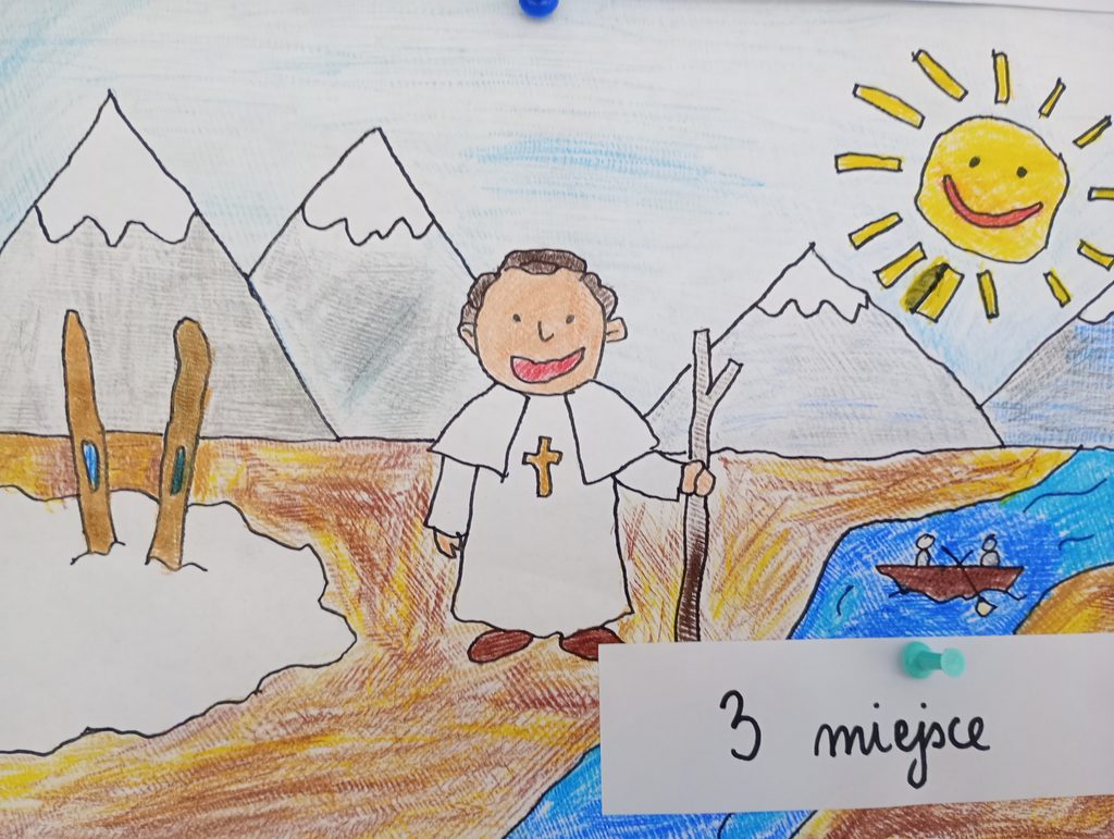 rysunek JPII w górach